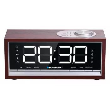 Portable radio alarm clock BLAUPUNKT CR60BT — FM PLL, Bluetooth, LED display, 60 presets, battery/DC, CR2032 backup