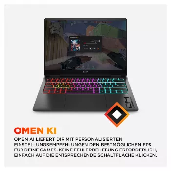 HP OMEN Transcend Gaming Laptop 14-fb1075ng 14 3K OLED U7-255H 32GB/1TB SSD RTX5060 Win11 - BV8C5EA - ABD (BV8C5EA#ABD)
