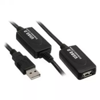 USB cable Kindermann 5771000115 USB 2.0 15 m Black