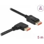 DisplayPort cable DeLOCK 8K 60 Hz 5 m male straight to male 90° right angled