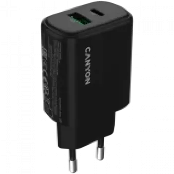 CANYON charger OnCharge 250 25W 1xPD 1xQC EU Black