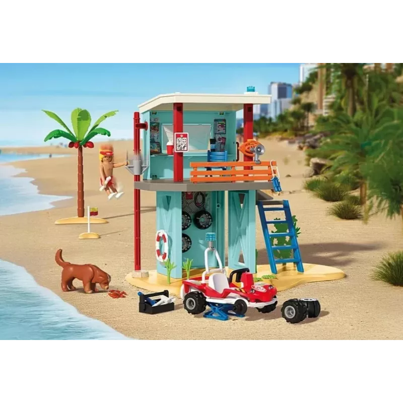 Playset PLAYMOBIL Rescue Tower and Beach Buggy 71903 – playset with tower and buggy