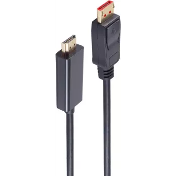 Video Cable Adapter ShiverPeaks BS10-71045 3m DisplayPort HDMI Black