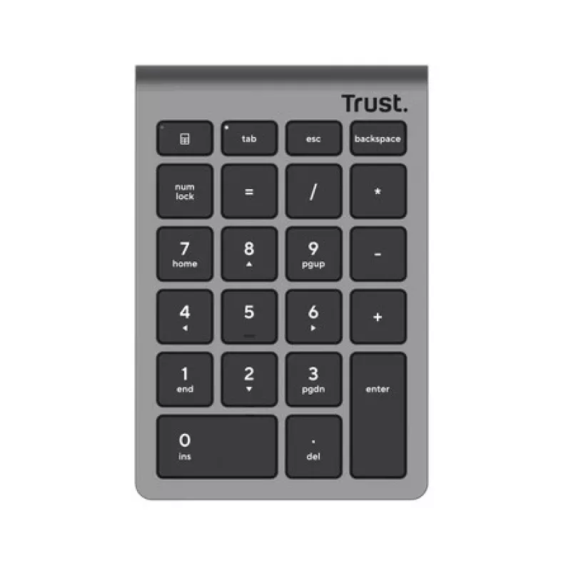 Numeric keypad TRUST Xalas 22-key RF Wireless scissor switch for Laptop/PC, Silver, 94 g