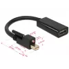 Video Cable Adapter DeLOCK 62640 Mini DisplayPort to HDMI 0.25m Black