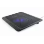 Laptop stand Gembird NBS-1F15-04 for laptops up to 15 inch, black, ABS, 330×250×25 mm