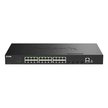D-Link 28-Port Gigabit Stackable PoE+ Smart Managed Switch with 4 x 10G SFP+ Ports
