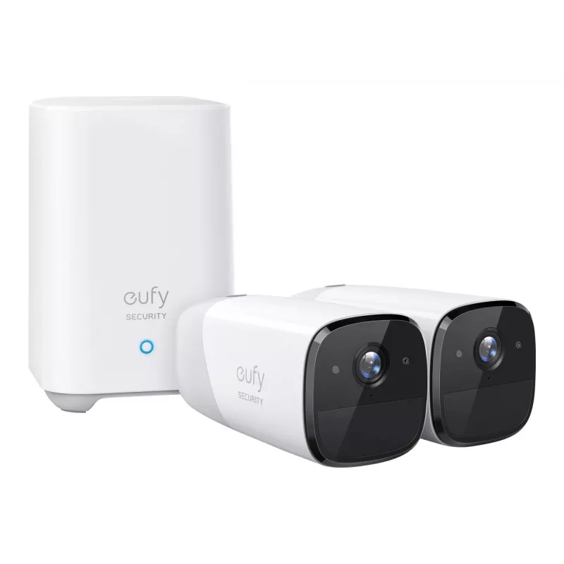 Eufy Security, eufyCam 2 Pro Wireless Home Security Camera System, 365-Day Battery Life, HomeKit Compatibility, 2K Resolution, IP67 Weatherproof, Night Vision, 2-Cam Kit, No Monthl
