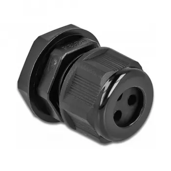 Cable Gland DeLOCK 60375 Black Plastic 2 pc(s)