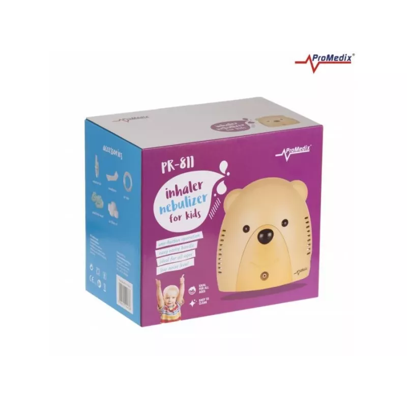 Promedix inhaler for children, teddy bear, nebulizer set, masks, filters, PR-811