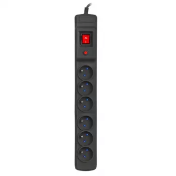 Power strip ARMAC M6 — 6 outlets, 1.5 m cable, black