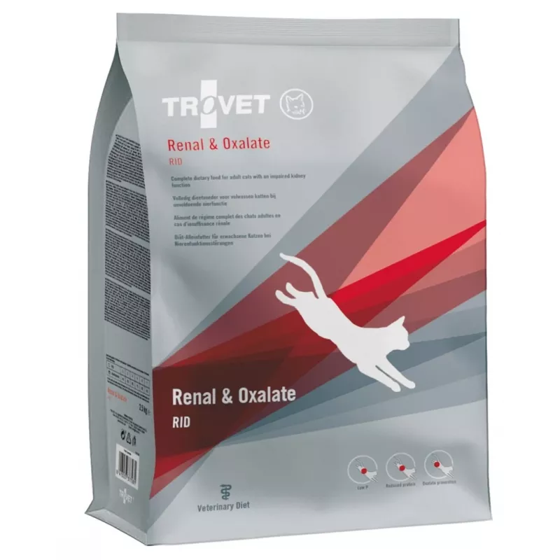 Dry cat food TROVET Renal & Oxalate RID veterinary diet, 2.5 kg, chicken, urinary support