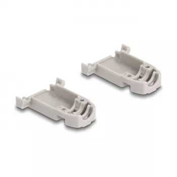 DELOCK D-Sub housing 9‑pin with rubber seals, plastic, black/grey, 41.6×31.6×19.8 mm