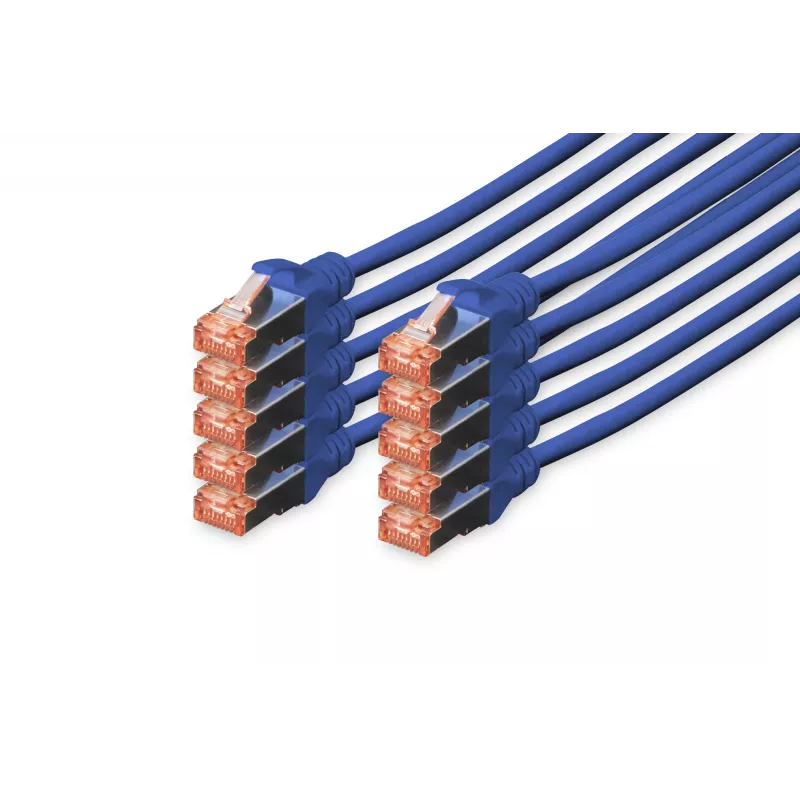 Network Cable Digitus CAT 6 S/FTP RJ-45 0.5m Blue