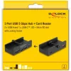 DeLOCK 64263 USB Hub Type-A 5000 Mbit/s Black