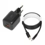 External mains power adapter IBOX ILUC42B 12V 2A, 33W, USB-A + USB-C PD3.0, QuickCharge 3.0, universal
