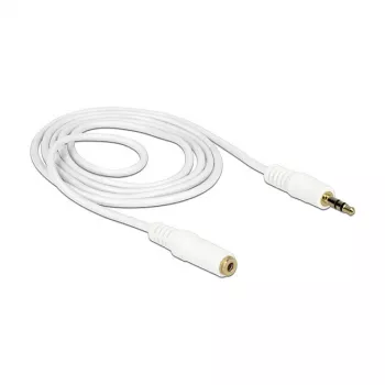 Audio Cable 3.5mm M-F DeLOCK 83767 2m White