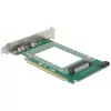 Delock - Speicher-Controller - 2.5 (6,4 cm) - U.2 NVMe / SATA 6Gb/s - 600MBps - PCIe 4,0 x16 (90051)