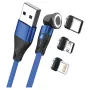 USB Cable RealPower MagneticCharge3 2m USB A Blue