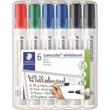 Whiteboard marker Staedtler 351 WP6 X, assorted colors, 2.0 mm tip