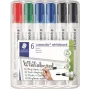 Whiteboard marker Staedtler 351 WP6 X, assorted colors, 2.0 mm tip