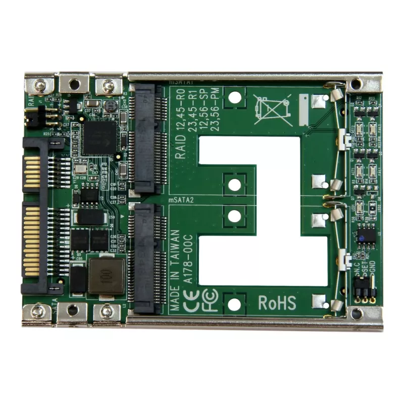 StarTech.com Dual mSATA SSD to 2.5” SATA RAID Adapter Converter