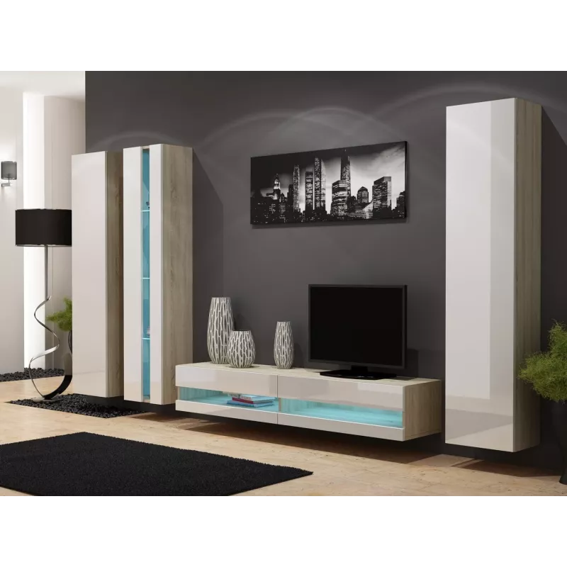 Cama Shelf unit VIGO NEW 180/40/30 sonoma/white gloss