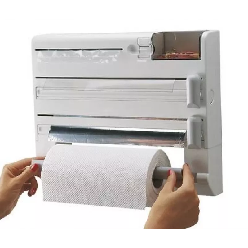 Wall-mounted paper towel holder Leifheit 25723 — white, single roll