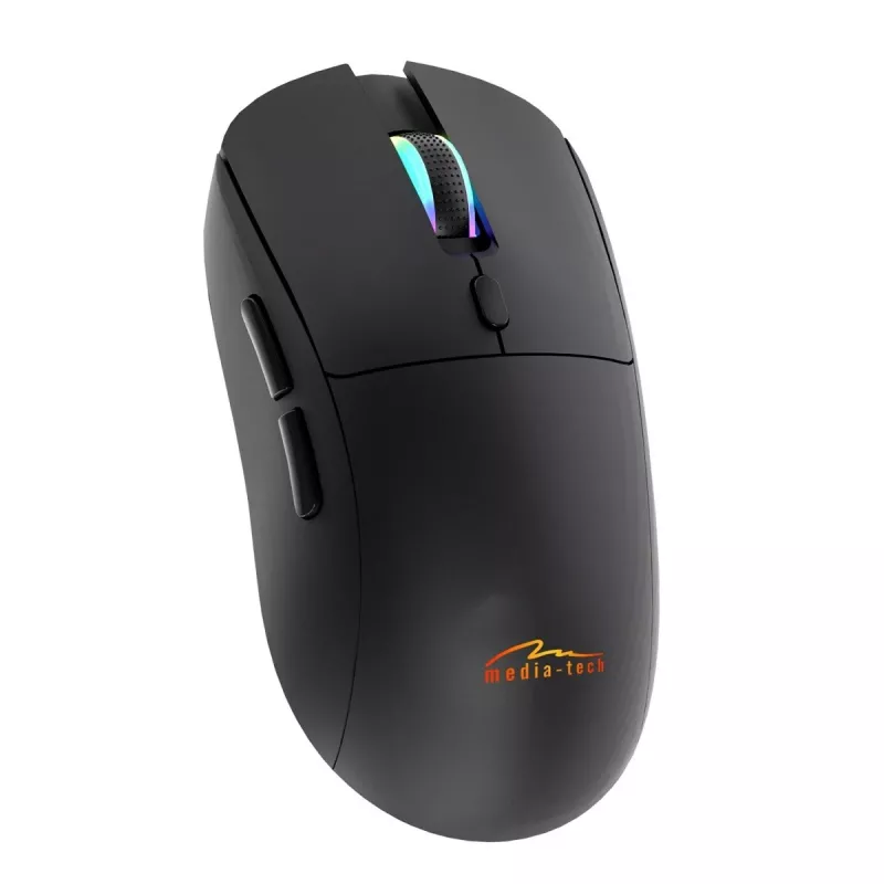 Wireless mouse MEDIA-TECH MT1124 BT/RF Silent & Recharge — ambidextrous, 3200 DPI, Bluetooth + 2.4 GHz USB, 6 buttons, rechargeable