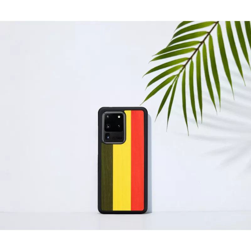Phone case Man and Wood for Samsung Galaxy S20 Ultra — reggae black