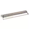 Tripp N254-048-SH-6A 48 Ports 1 HE rack mounting shielded Cat6a STP Feed-Through Patch Panel - RJ45 Ethernet - TAA - 10 Gigabit Ethernet - RJ-45 - Cat6a - Silver - White - Rackeinb