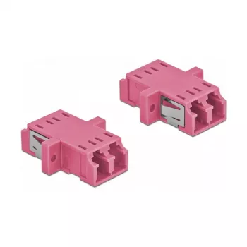 Fibre optic connector LC Female–Female DELOCK 86537 OM4, pack of 2