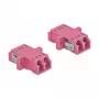Fibre optic connector LC Female–Female DELOCK 86537 OM4, pack of 2