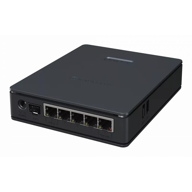 Router MikroTik hAP ax S — dual-band 2.4/5 GHz, 1800 Mbit/s, 5x Ethernet (incl. 2.5G), PoE, black
