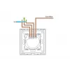 Touch Wall Switch Spring 3-Gang Glass White — Model 0