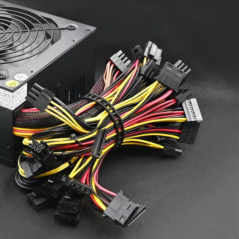 Power supply QOLTEC Gaming Miner 1600W Gold, 1600 W, ATX, Gold efficiency