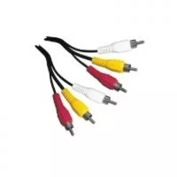 Composite video cable Schwaiger CIK5015 1.5m 3 x RCA Black