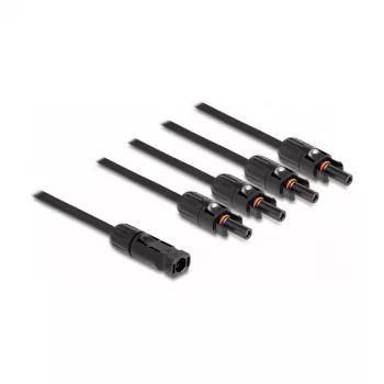 Cable splitter DeLOCK DL4 Solar Splitter Cable 1 x male to 4 x female 50 cm black