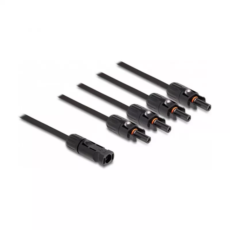 Cable splitter DeLOCK DL4 Solar Splitter Cable 1 x male to 4 x female 50 cm black