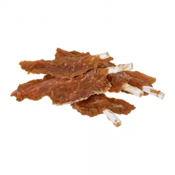 Dog treats PETITTO Chicken fillet on a stick 500 g — poultry dietary snack, 500 g plastic pack