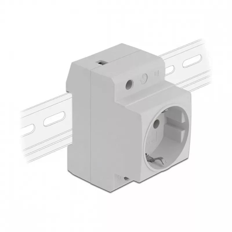 Socket outlet CEE 7/3 DeLOCK 11469 Light grey 250V 16A