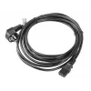 Power cable LANBERG CA-C13C-11CC-0050-BK — 5 m, C13 coupler to CEE7/7, angled C13
