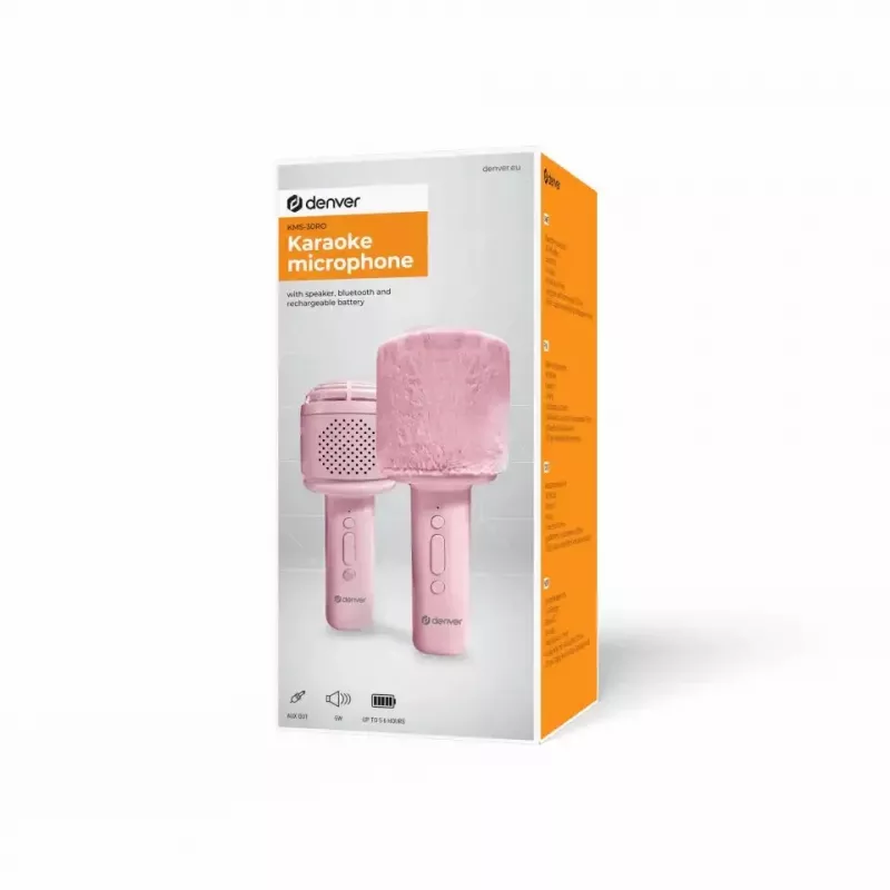 Microphone Denver KMS-30 Pink BT Speaker Microphone for Karaoke