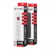 Power strip ARMAC Multi M3 with 3 outlets and 5 m cable, grey