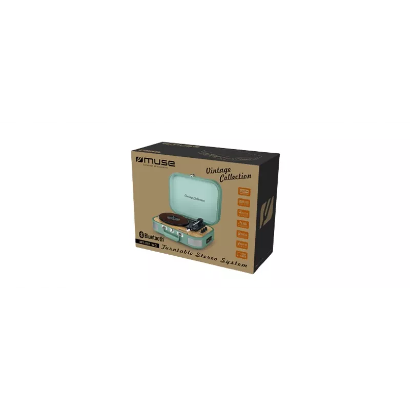 Muse Vintage Collection MT-201 WG Digital Player Pladespiller Digital optager Bluetooth-Audio Receiver 10Watt