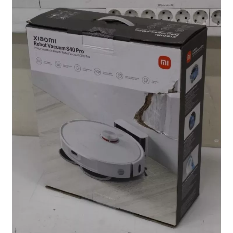 SALE OUT. Xiaomi Robot Vacuum S40 Pro EU | Xiaomi Robot Vacuum S40 Pro EU | Wet&Dry | 5200 mAh | Dust capacity 0.43 L | 15000 Pa | White | DAMAGED PACKAGING