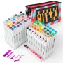 Double-sided marker pens Arrtx Oros — 80 colours, dual-tip markers for drawing and lettering