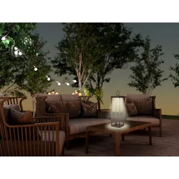 Rechargeable lantern Beper P207ILI102 in Corten finish, portable battery-powered lamp