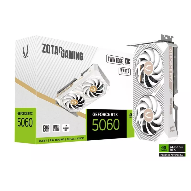 Graphics Card Zotac GAMING GeForce RTX 5060 Twin Edge OC White Edition 8GB GDDR7