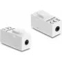 Keystone module DELOCK stereo jack female 3.5 mm 4‑pin to stereo jack female 3.5 mm 4‑pin white